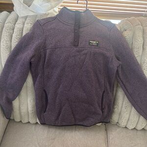 L.L. Bean Purple Fleece Pullover